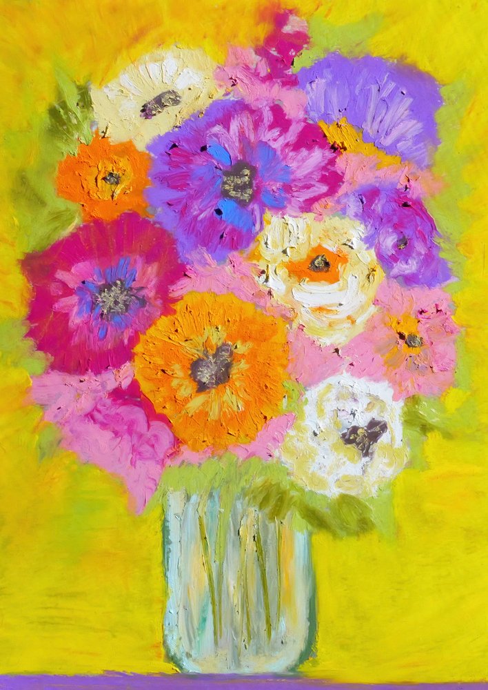 Livlig blomsterbuket af Justyna Jaszke