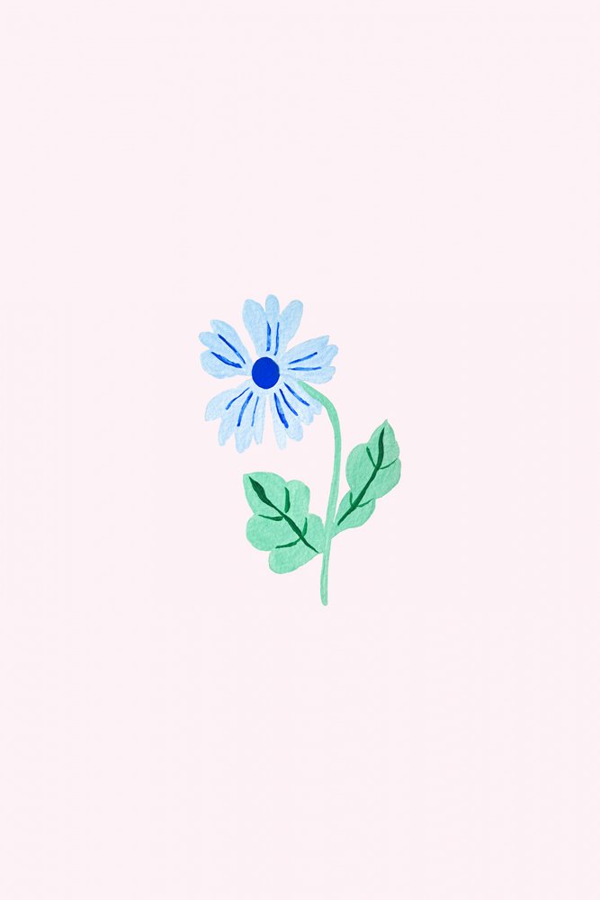 Delikat blå blomst af Karen Menzenbach
