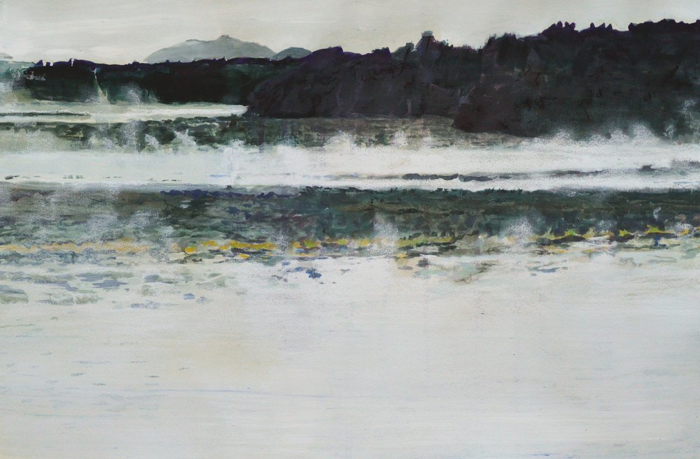 Landskab ved Misty Lake af Karin Bos