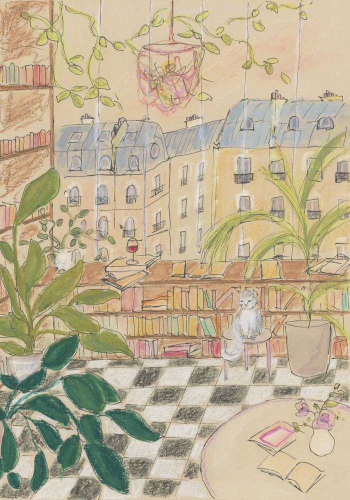 Antik boghandlerkat fra Paris af Katharina Puritscher