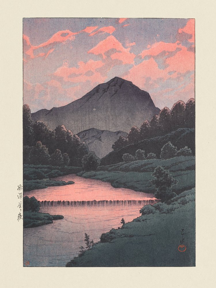 Hida Kamagadake (Kamaga-bjerget, Hida) (1933) af Kawase Hasui