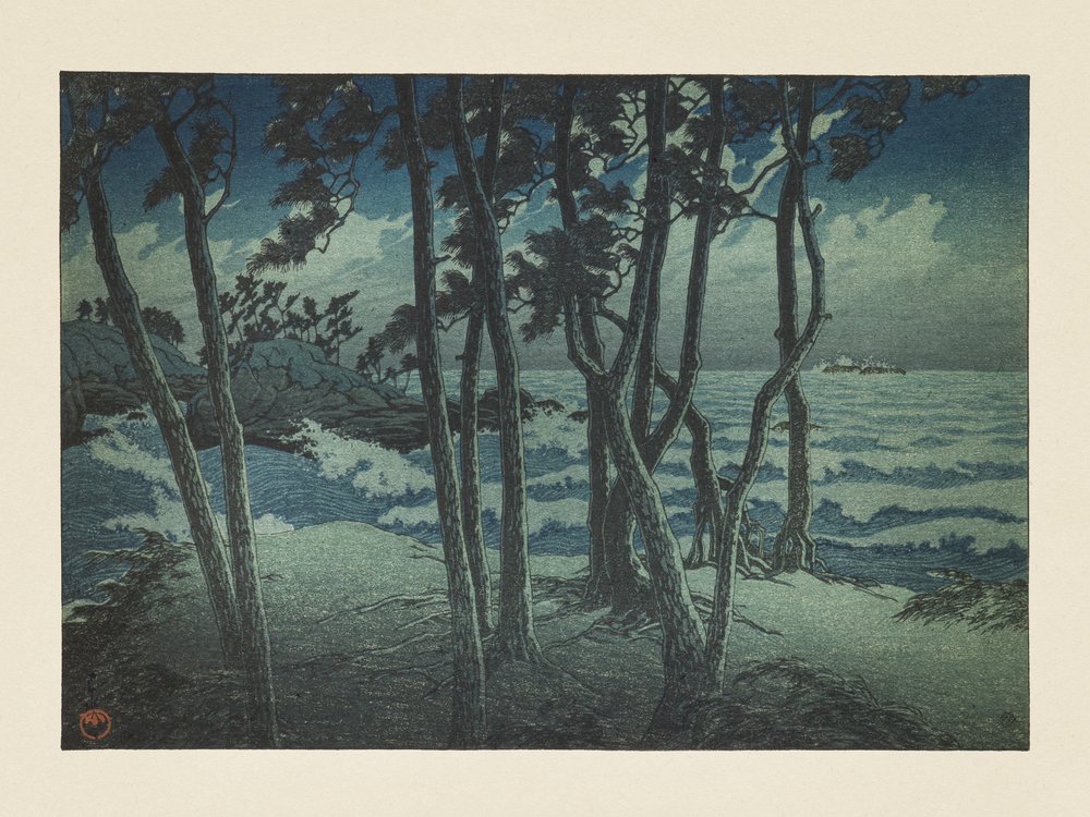 Hinomisaki, Izumo, fra serien »Rejsesouvenirs, tredje serie« af Kawase Hasui