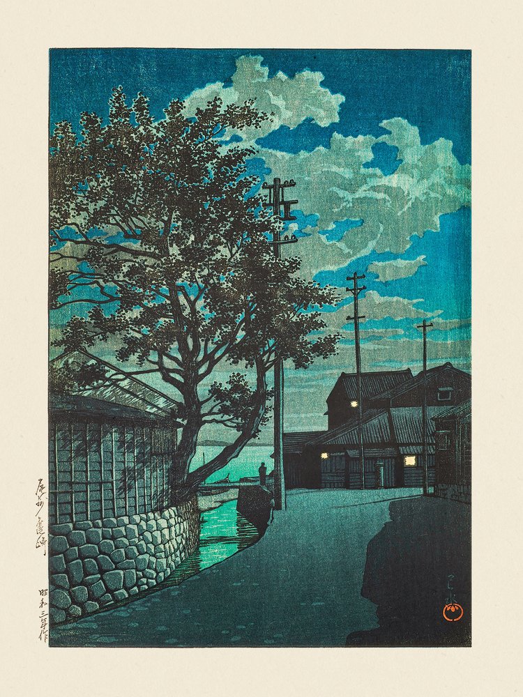 Kamezaki Bishu 1928 af Kawase Hasui