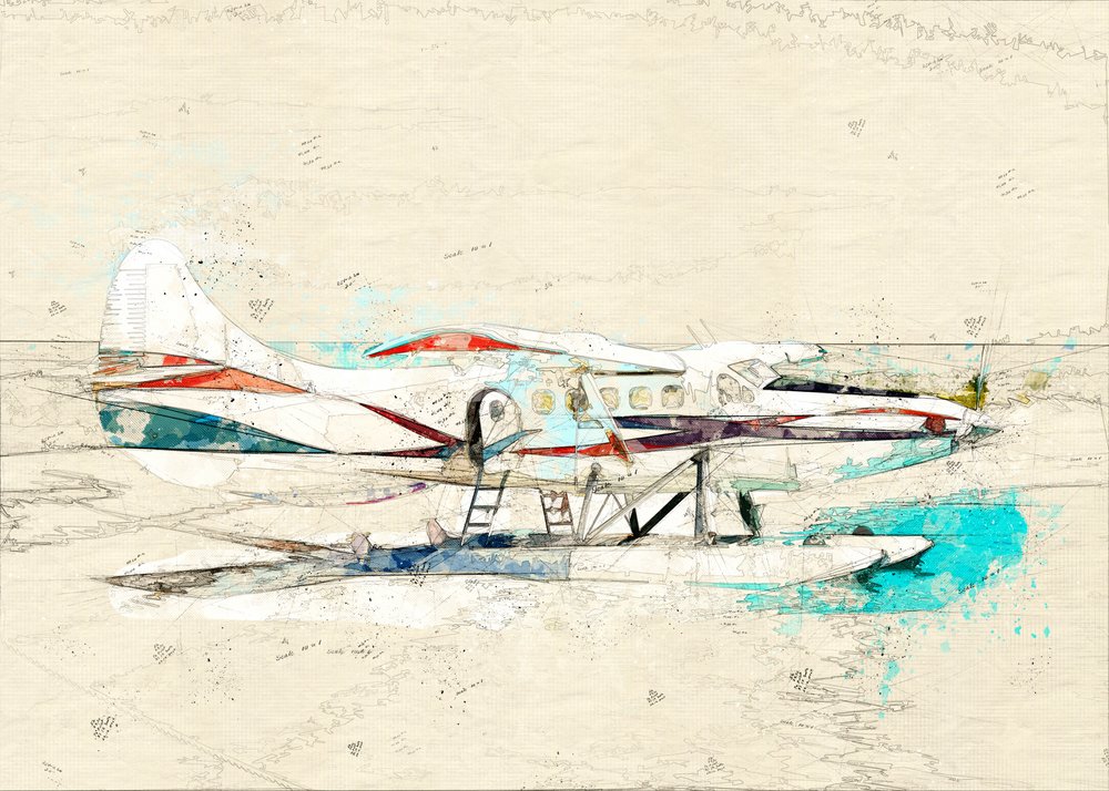 Vintage-tegning af et vandfly af Lembayung senja studio [Vintage Poster]