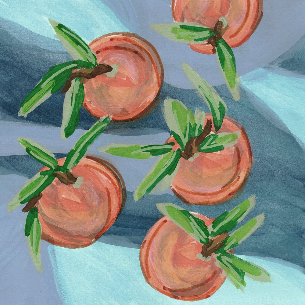 Stilleben med friske appelsiner af Lori Ann Folz
