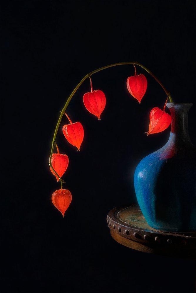 Stilleben med lysende lanterner af Lydia Jacobs