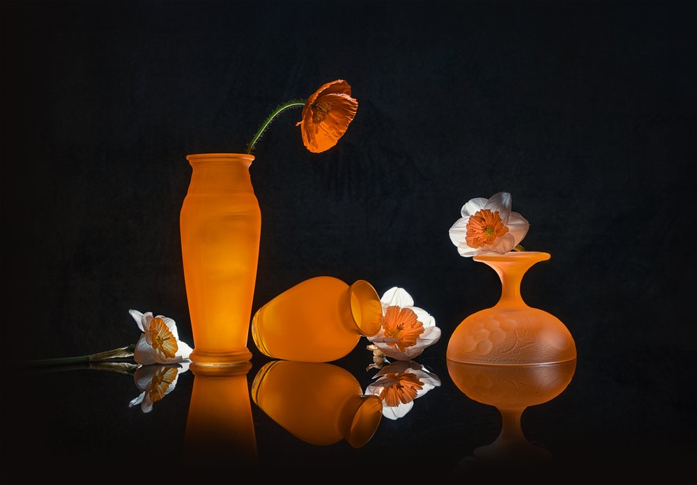 Stilleben med appelsinblomster af Lydia Jacobs