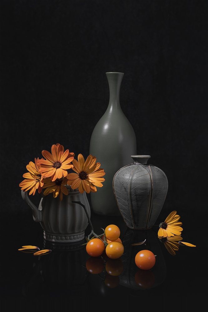 Stilleben med appelsinblomster af Lydia Jacobs