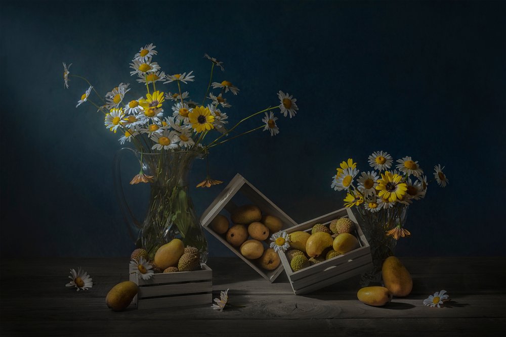Landlig frugt og blomster af Lydia Jacobs