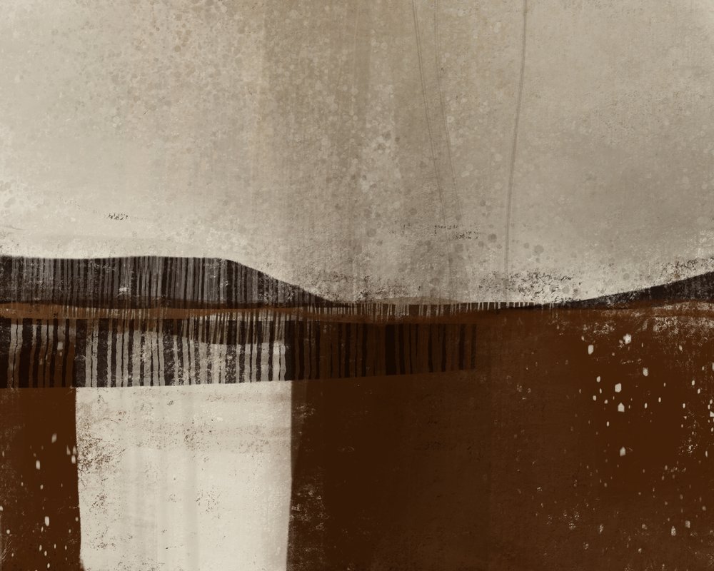 »Earthy Horizon« – abstrakt af MANSI SAXENA
