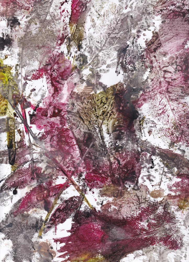 Crimson Botaniske aftryk af Maira Ribena