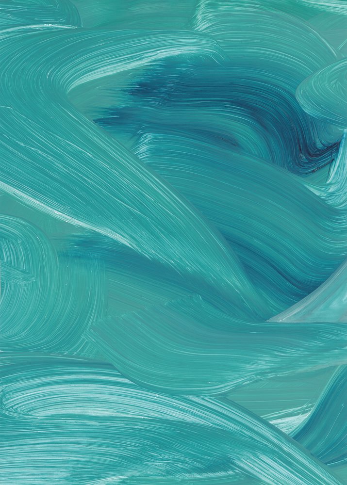 Teal Ocean Flow af Maira Ribena