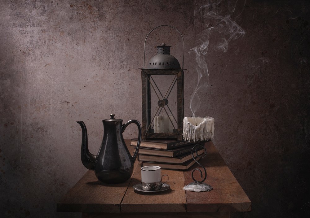 Kaffe og stearinlys af Margareth Perfoncio