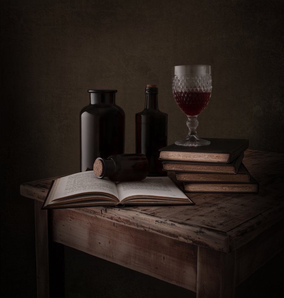 Studiebord i gammeldags stil af Margareth Perfoncio