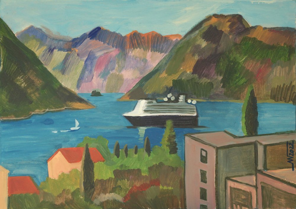 Farverig fjordsejlads af Marina Gorkaeva