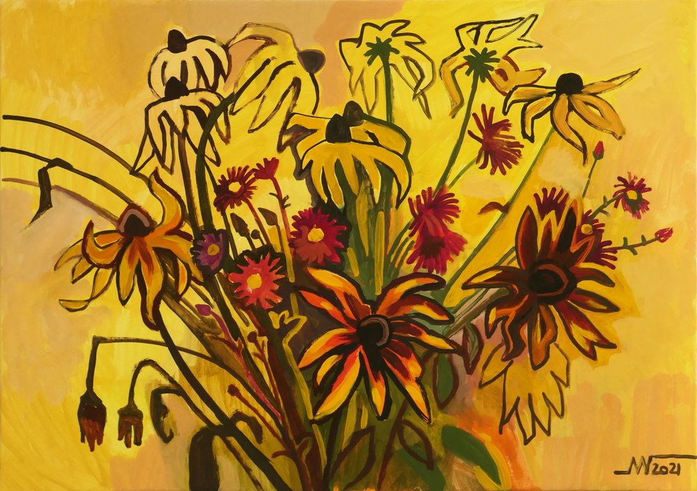 Gyldne efterårsblomster af Marina Gorkaeva