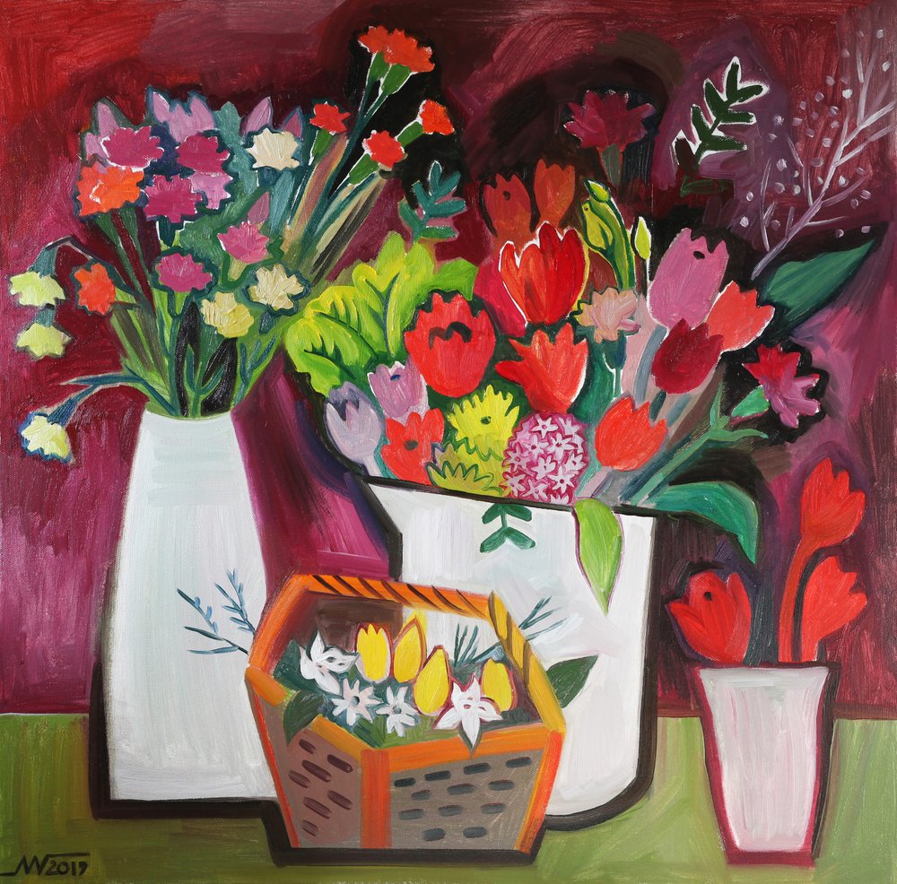 Farverige blomsterbuketter af Marina Gorkaeva
