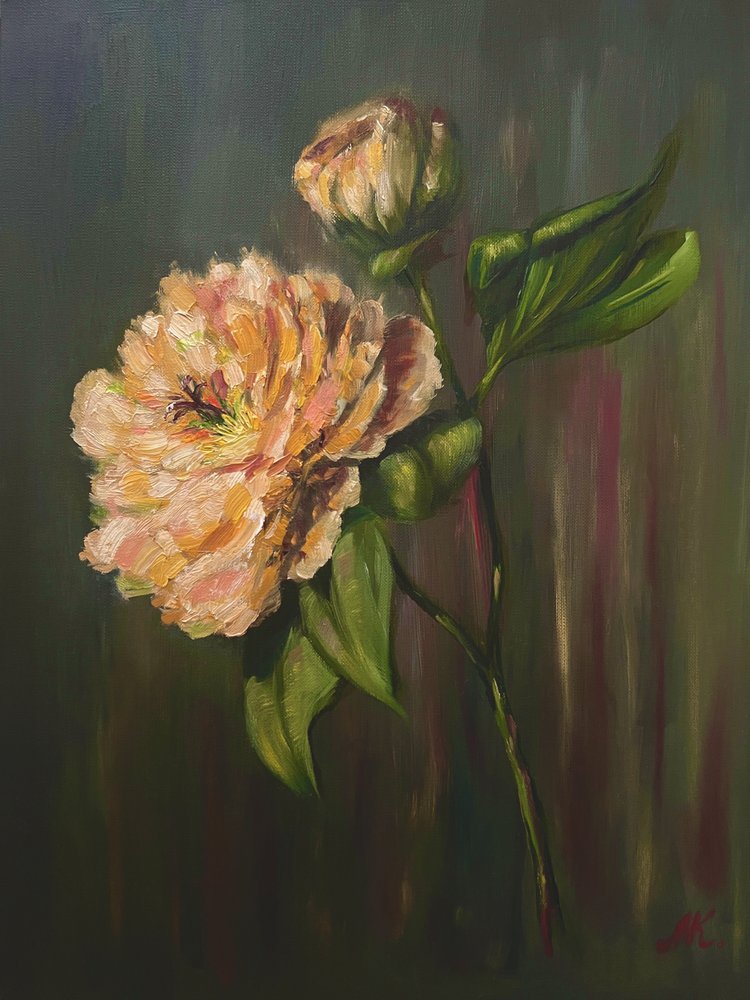 Elegant blomsterpæon af Marina Kozyr