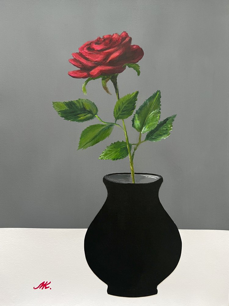 Elegant rød rose af Marina Kozyr