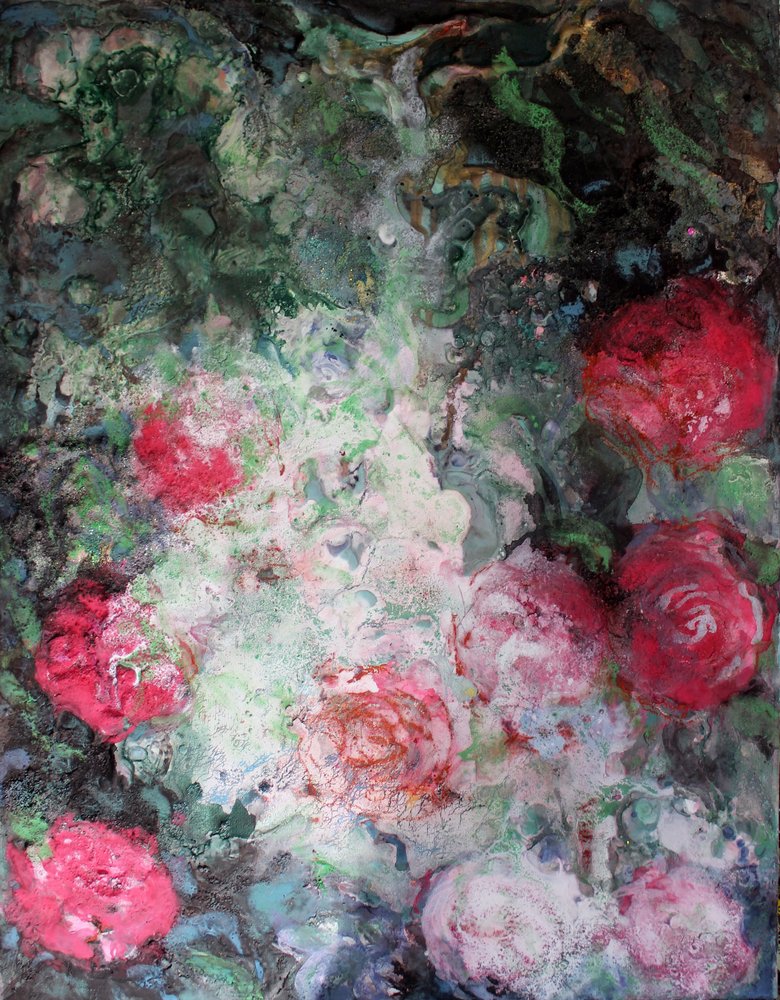 Abstrakt rosenhave af Marina Nelson