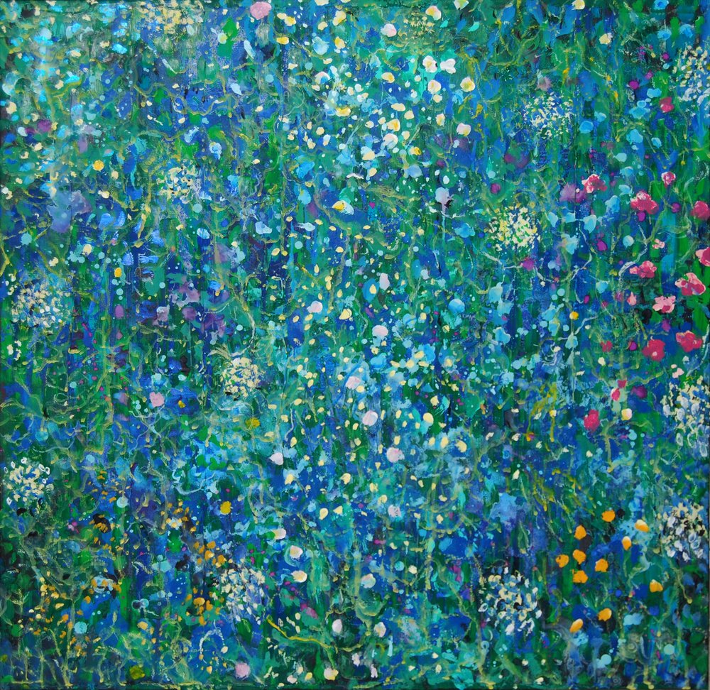 Farverig blomstereng af Marina Nelson