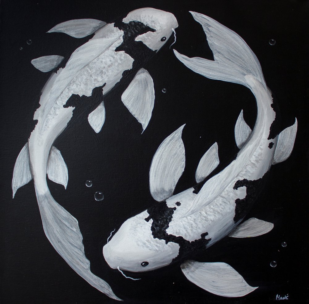 Yin-Yang-koi-fisk af Marloes Aerts