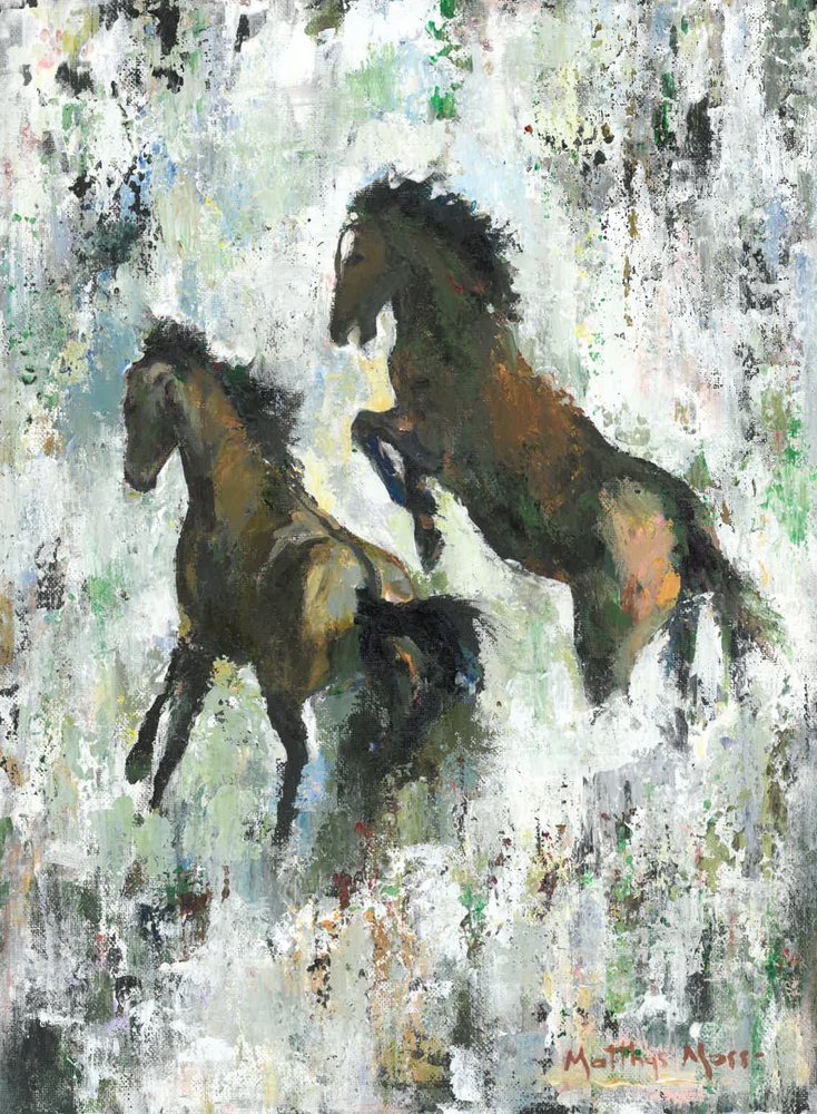 Vilde heste i galop af Matthys Moss