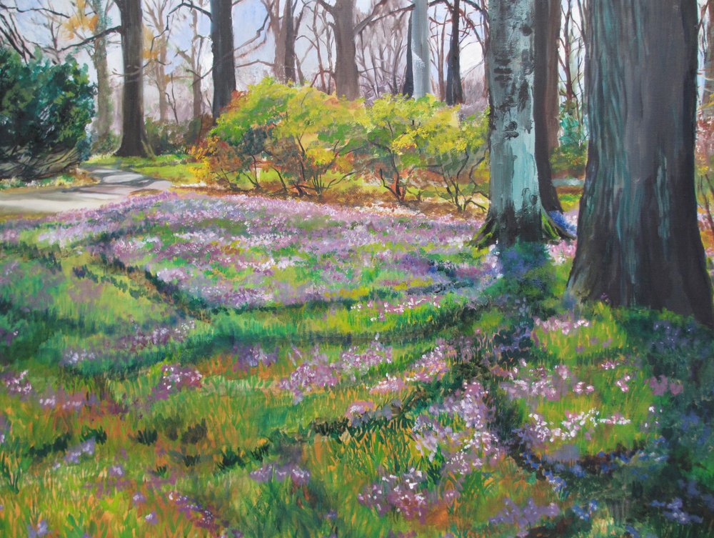 Stien gennem forårsblomsterparken af Maxine Shore