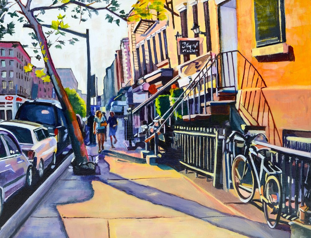 Sunny City Street af Maxine Shore