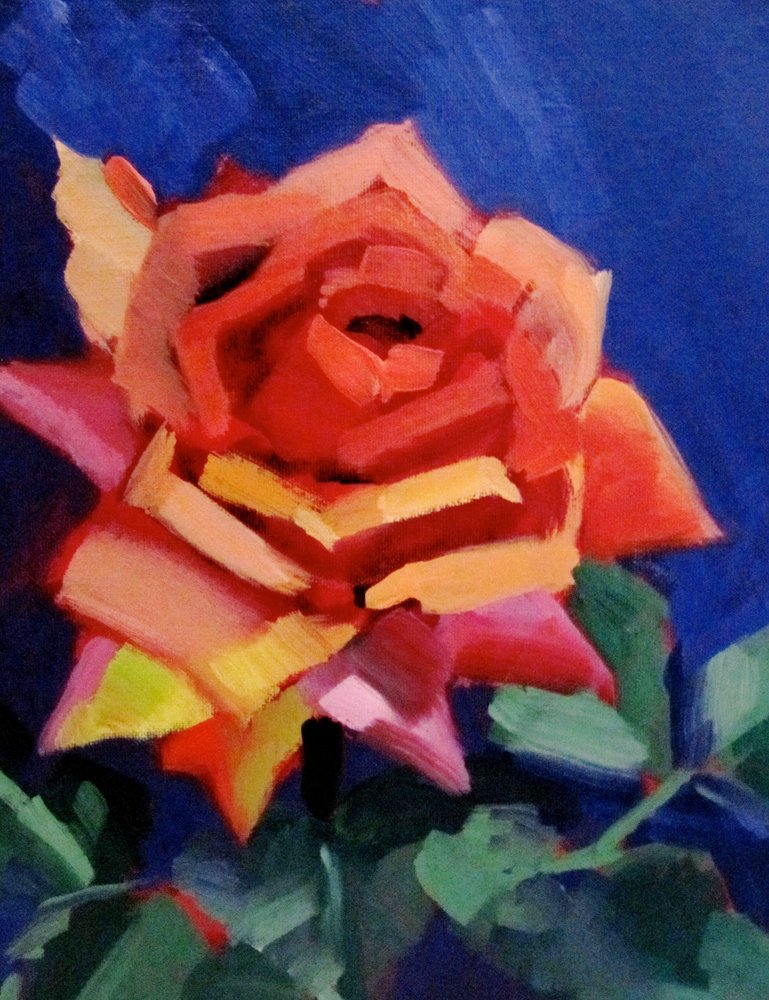 Livlig rosenblomst af Maxine Shore