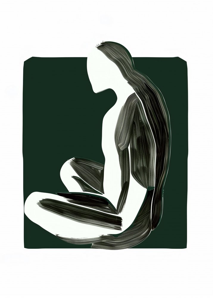 Stille siddende figur af May Hilma