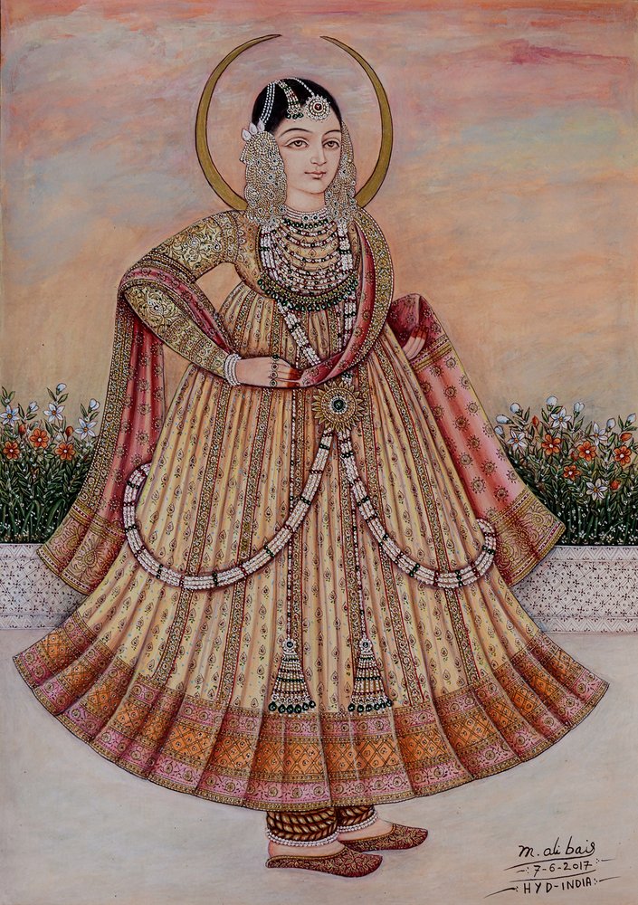 Den elegante indiske dronning af Mirza Baig
