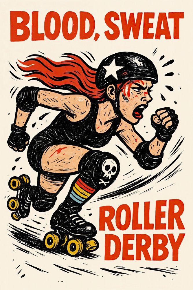 Blod, sved og roller derby af Natalie Bruns