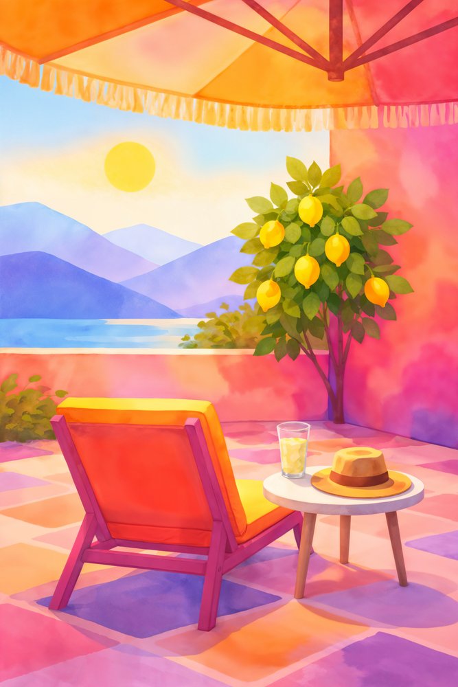 Farverig sommerterrasse af Natalie Bruns