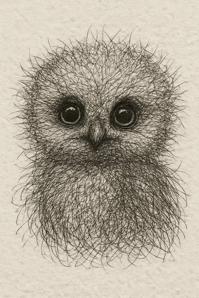 Sød, fluffy babyugle af Natalie Bruns