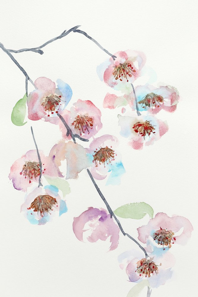 Delikate lyserøde blomster af Natalie Bruns