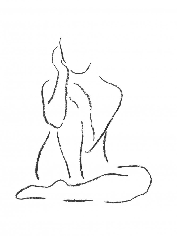 Elegant siddende figur af Natalie Bruns