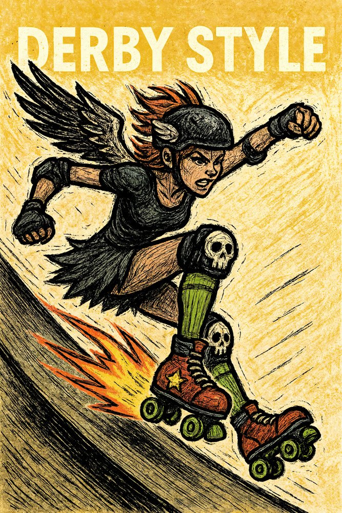 Hårdtslående Derby-skater af Natalie Bruns