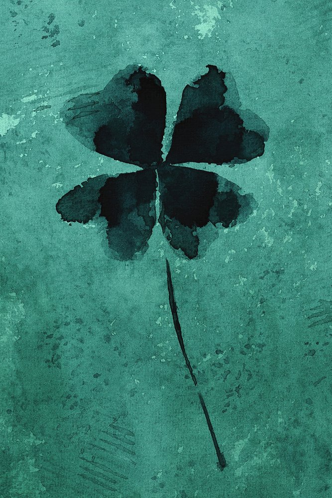 Lucky Teal Clover af Natalie Bruns