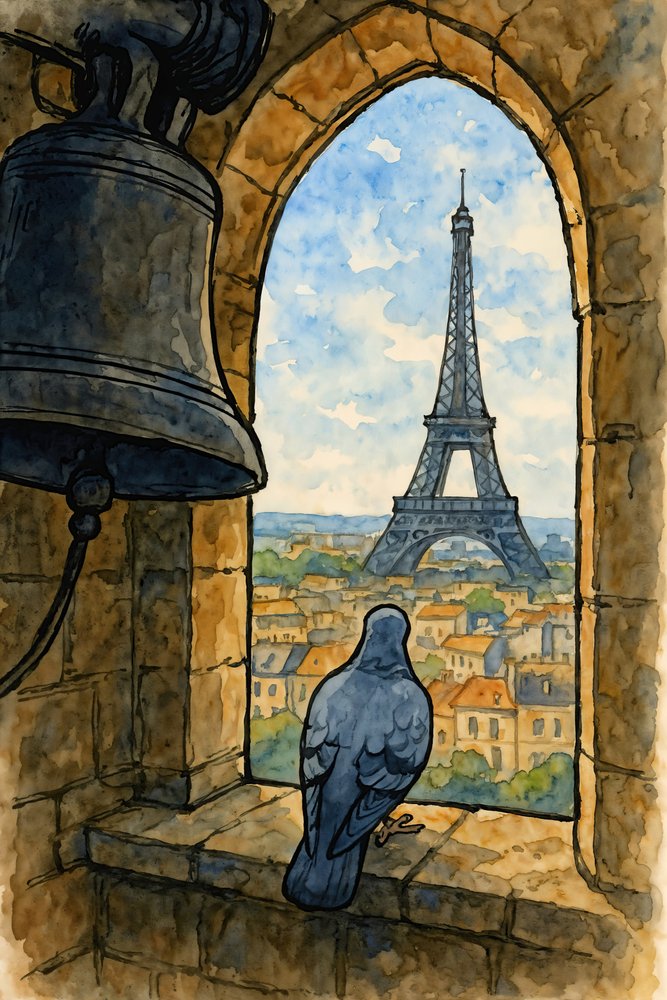 Klokketårnet i Paris af Natalie Bruns