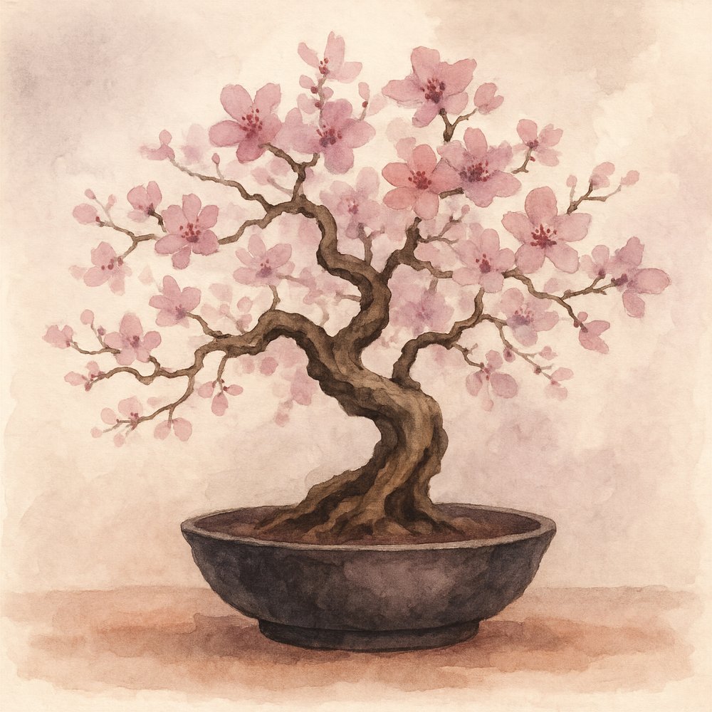 Pink kirsebær-bonsai af Natalie Bruns