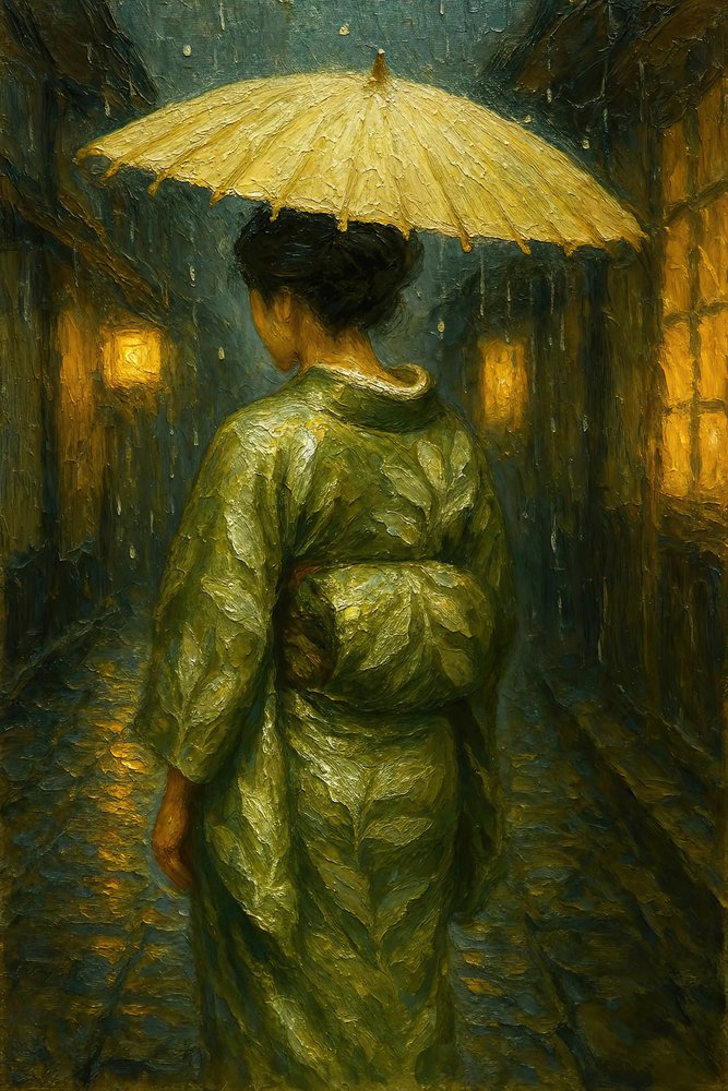 Kimono-tur i regnvejr af Natalie Bruns