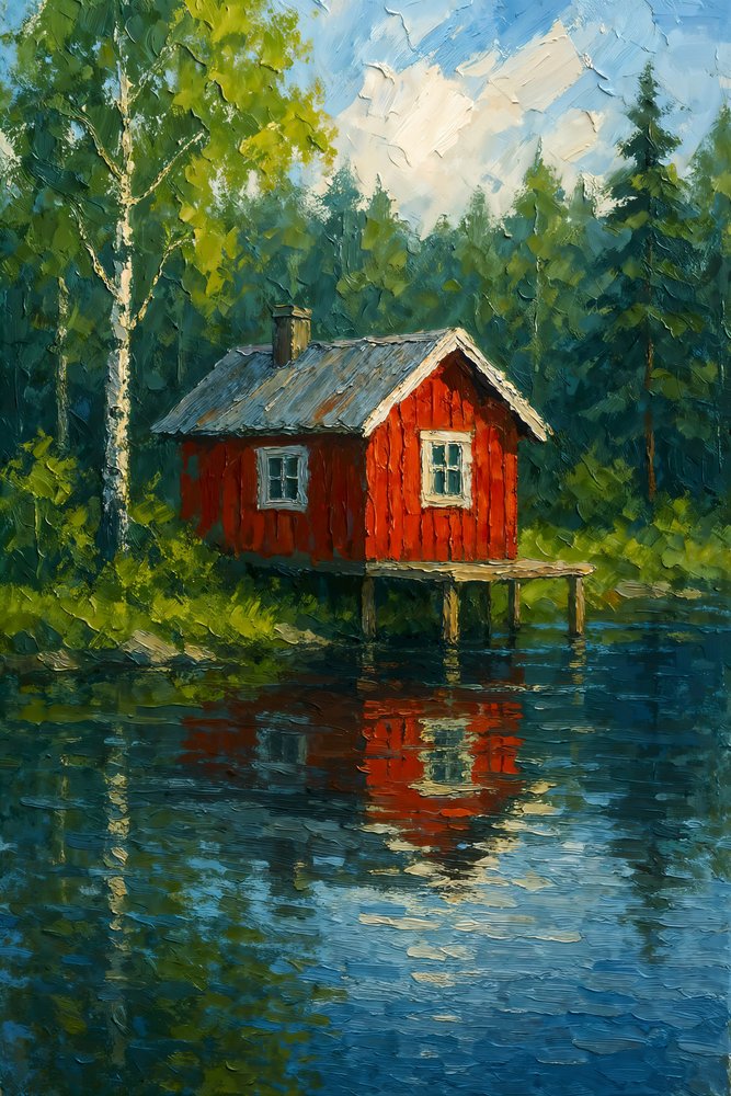 Spejlbillede i Red Cabin Lake af Natalie Bruns