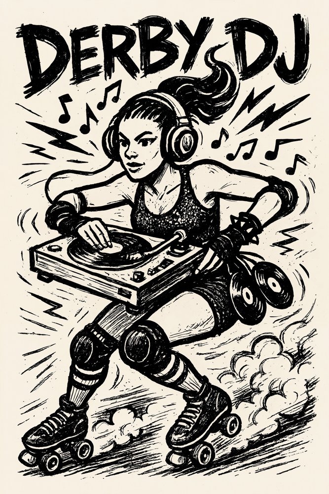 Roller Derby-DJ af Natalie Bruns