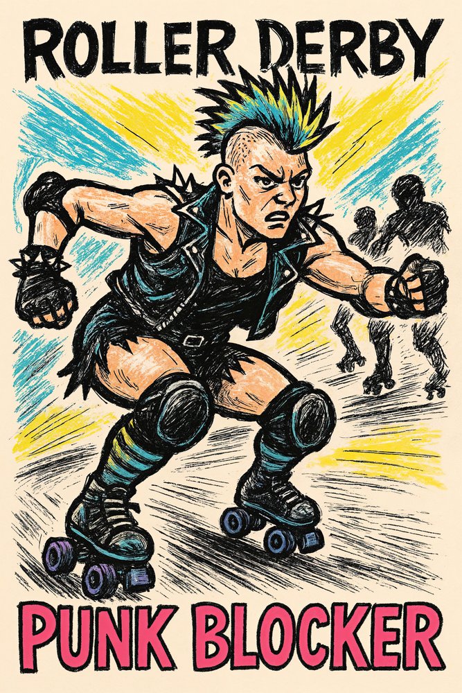 Roller Derby Punk Blocker af Natalie Bruns