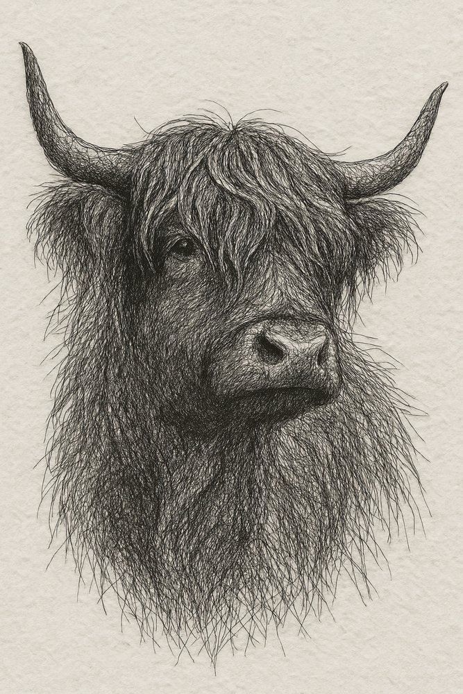 Lurvet Highland-tyr af Natalie Bruns
