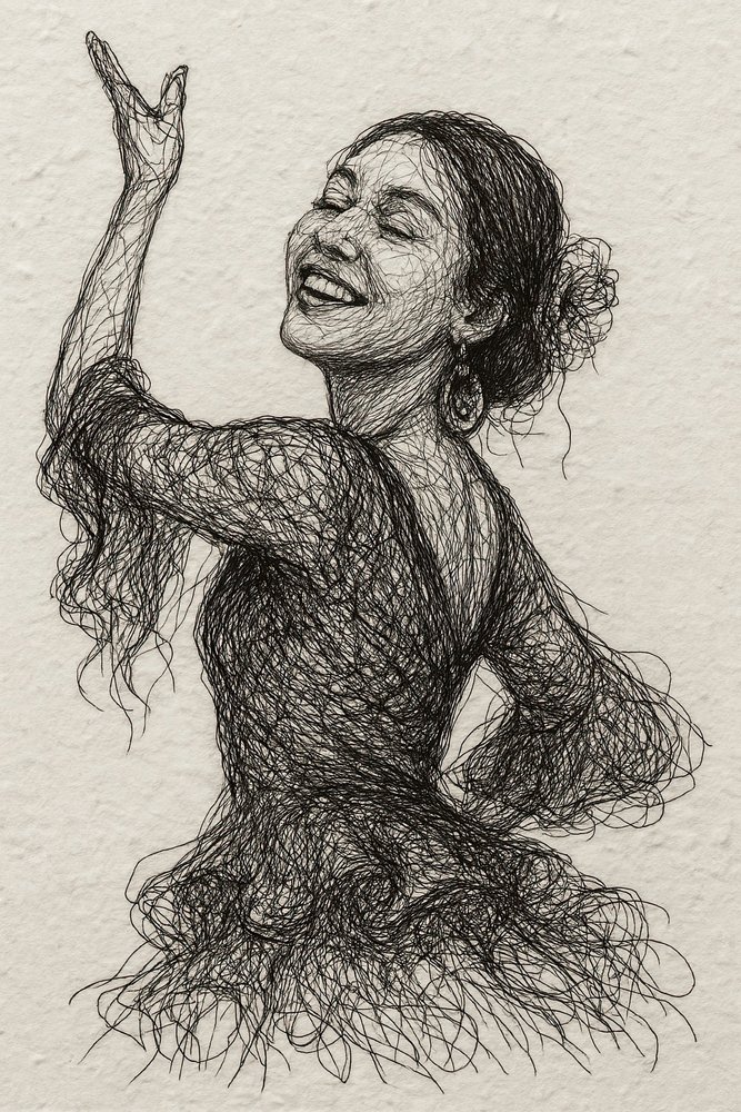 Den smilende flamencodanserinde af Natalie Bruns