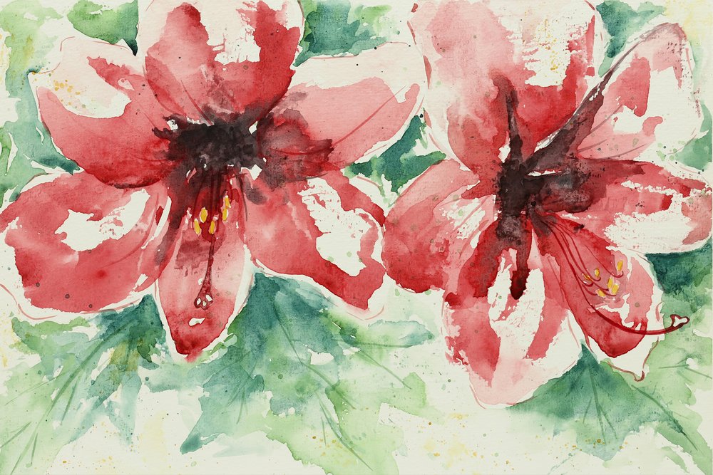 Levende røde blomster af Natalie Bruns