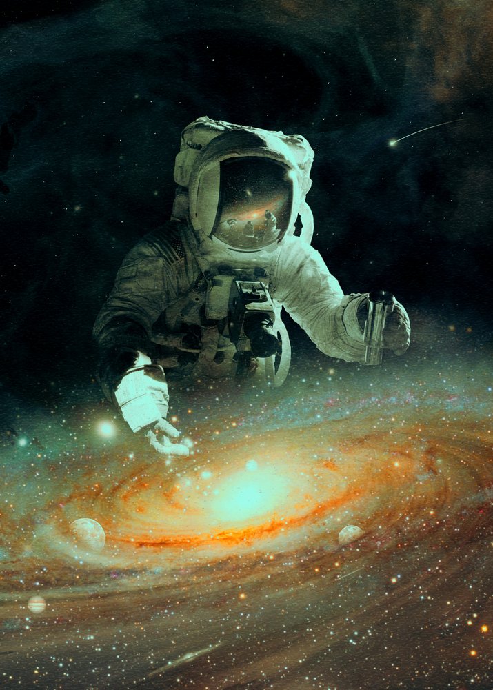 Astronaut over galaksen af Nicebleed