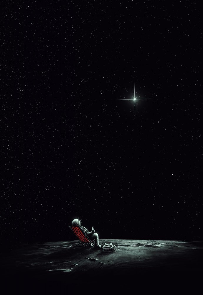 Astronauten, der betragter stjernerne af Nicebleed